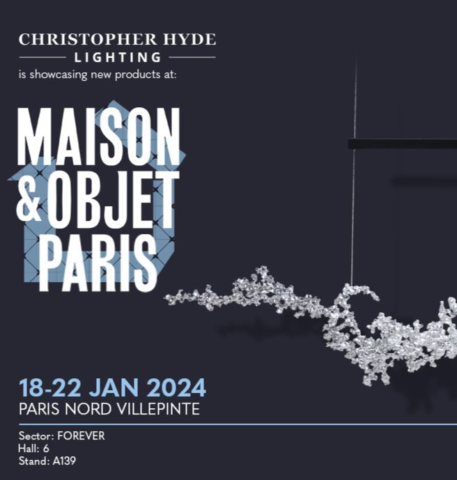 Christopher Hyde Lighting exhibits at Maison & Objet