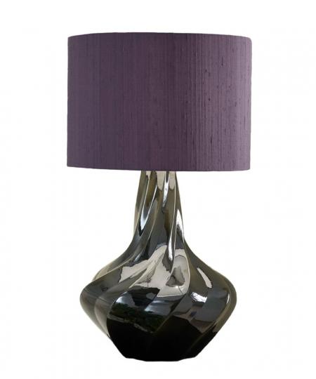 Ceylon Table Lamp in Charcoal Lustre